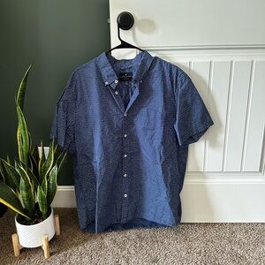 American Eagle Navy Button-Up Shirt